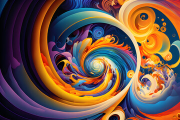 colorful abstract background with swirls