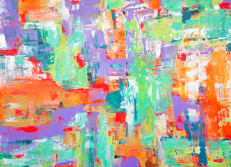 Colorful abstract painting with copy space - 566141738