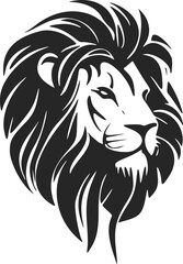 Make a bold statement with our striking black and white stylish lion logo.