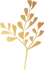 Luxury gold leaf branch