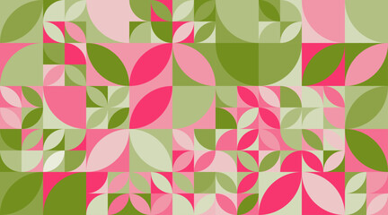 Abstract geometric green and pink pattern design,abstract colorful bacgruond,Vector illustration