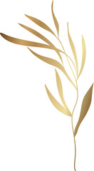Luxury gold leaf branch