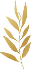 Fototapeta na wymiar Luxury gold leaf branch