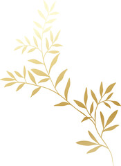 Luxury gold leaf branch