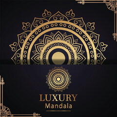 luxury ornamental mandala design background in gold color for yourself 