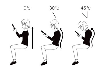 straight neck Clip art of young woman