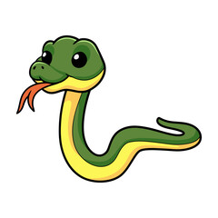 Fototapeta premium Cute easten racer snake cartoon