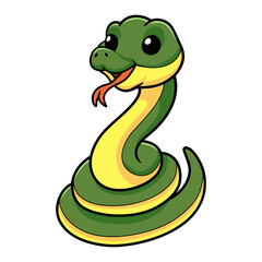 Cute easten racer snake cartoon