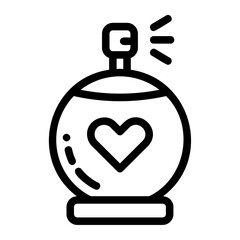 Icon Valentine day perfume Illustration can be used for web app, etc