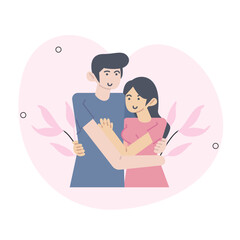 Valentines Day concept isolated person situations. Collection of scenes with people celebrating romantic holiday, couples on date, love relationship. Mega set. Vector illustration in flat design	