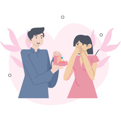 Valentines Day concept isolated person situations. Collection of scenes with people celebrating romantic holiday, couples on date, love relationship. Mega set. Vector illustration in flat design	