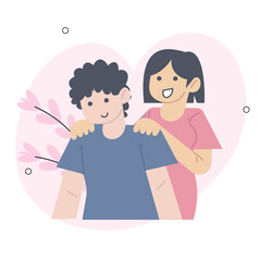 Valentines Day concept isolated person situations. Collection of scenes with people celebrating romantic holiday, couples on date, love relationship. Mega set. Vector illustration in flat design	