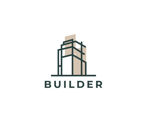 Abstract Architect Building Logo Design Template