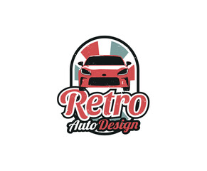 Retro Automotive Car Logo Design Template