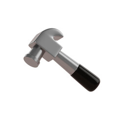 Hammer repair tools maintenance construction equipment 3d icon mockup illustration