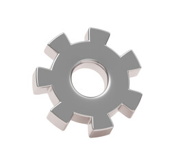 Gear wheel teamwork machine engineering tools construction 3d icon sign or symbol mockup illustration