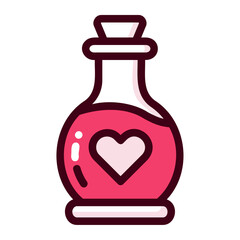 Icon Valentine day love potion Illustration can be used for web app, etc