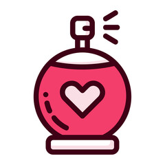 Icon Valentine day perfume Illustration can be used for web app, etc