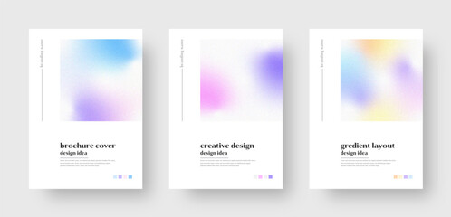Abstract gradient poster and cover design template. Corporate brochure layout composition. Trendy booklet design layout. Vector illustration. set of colorful banners. Creative poster design. A4 size.