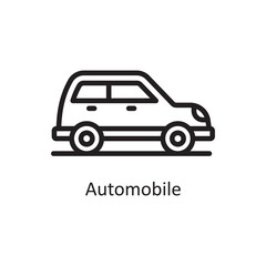 Automobile vector Outline Icon Design illustration. Car Accident Symbol on White background EPS 10 File