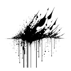 Black and white splashes