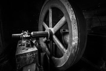 iron wheel of an industrial plant