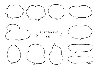 ペンの手描き吹き出しセット