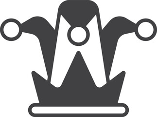 clown hat illustration in minimal style