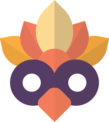 tribal mask illustration in minimal style