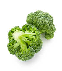 Fresh vegetable broccoli isolated on white background