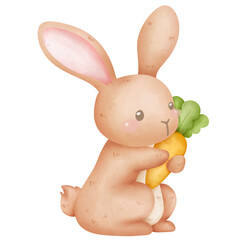 Easter bunny with carrot
