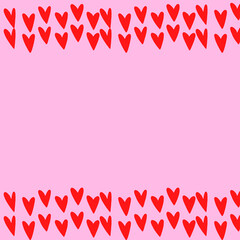 valentine card with heart patterns