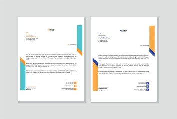 Corporate modern letterhead template design. Letterhead design for your business, corporate company, project, corporate industries.  