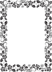 薔薇　飾り　フレーム枠