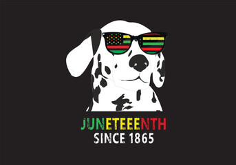 Juneteenth Dalmatian dog T-shirt