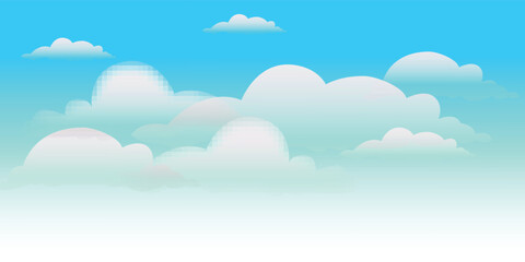Obraz premium Blue sky with abstract cloud design background