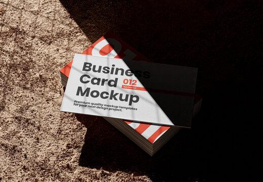 Drop Shadow Business Card Mockup
