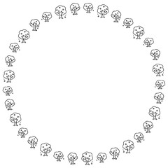 桜並木のフレーム　1色