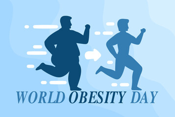World Obesity Day Illustration Design. Obesity Celebration Awareness Concept