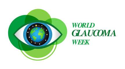 World Glaucoma Week Design Concept, Sight and blindness awareness Day