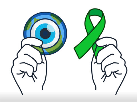 World Glaucoma Week Design Concept, Sight and blindness awareness Day