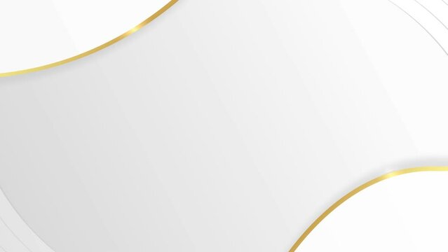 white background with Golden  frame,White  background Animation with text space, blank space for text white abstract background template  .
