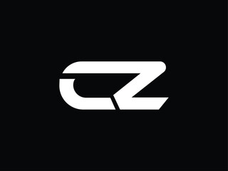 CZ initial logo design vector graphic idea creative - obrazy, fototapety, plakaty