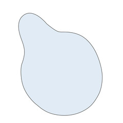 Abstract shape blue blob and line art.	
