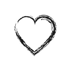 Fototapeta na wymiar Heart love romantic icon vector illustration graphic design element isolated, Valentine's Day, doodles