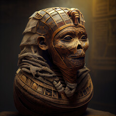 Egyptian Mummy. Generative AI