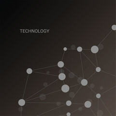 Technology Background. Network Connection. Social Media Banner. Vector Illustration