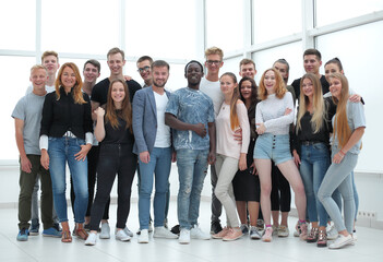 Fototapeta premium group of successful young people standing together.