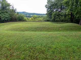 Side view of tail Serpent Mound Prehistoric Earthworks in Ohio