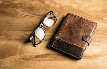 Glasses and wallet